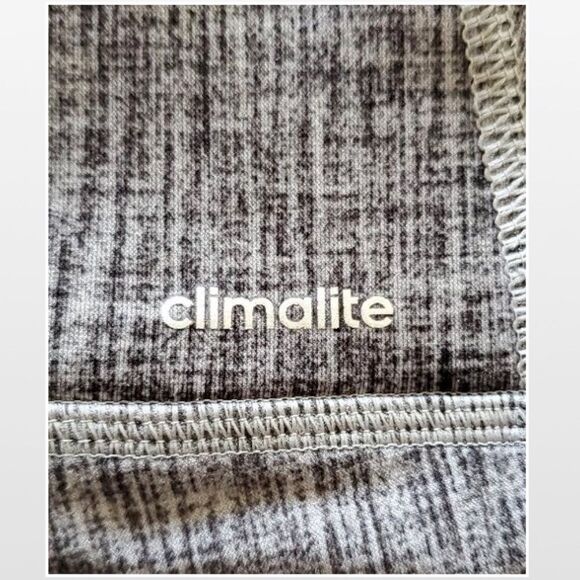 Adidas Pants Athletic Capri Womens Medium Grey White Active Cropped Pocket - Picture 10 of 12